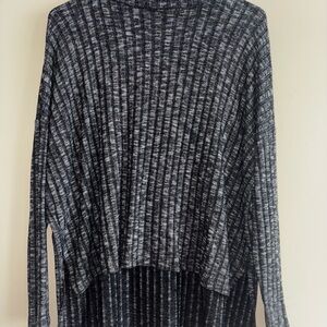 American Eagle Outfitters Charcoal and Light Gray Knit Sweater